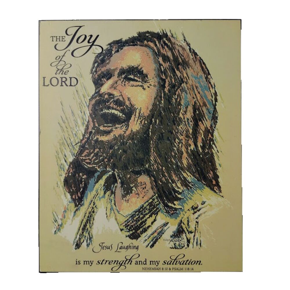 The Joy of The Lord Jesus Plaque Ralph Kozak Nehemiah 8:10 Psalm 118:14 Bronners